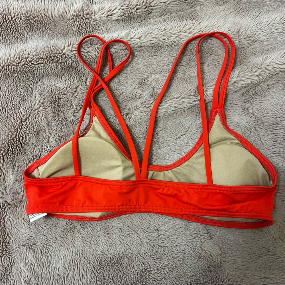 VYB Bikini Top in Coral Red